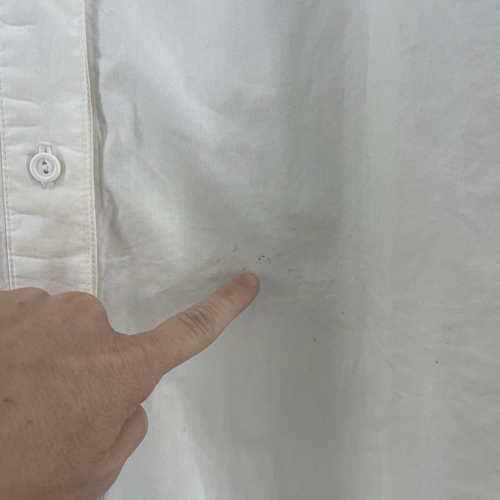 Vintage 90s Beaded Button Up Shirt Women's L White Fringe Western Funky Boho - Picture 10 of 16